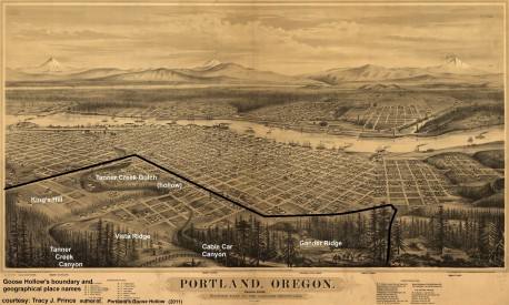 Карта города Портленд за 1879 год. За 1866 год, к сожалению, найти не удалось.