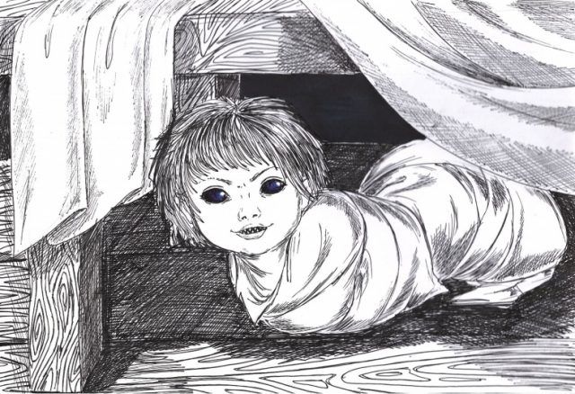 «Изображение к посту “Игоши: мелкий демон, душа некрещёного или мертворождённого ребёнка.”»