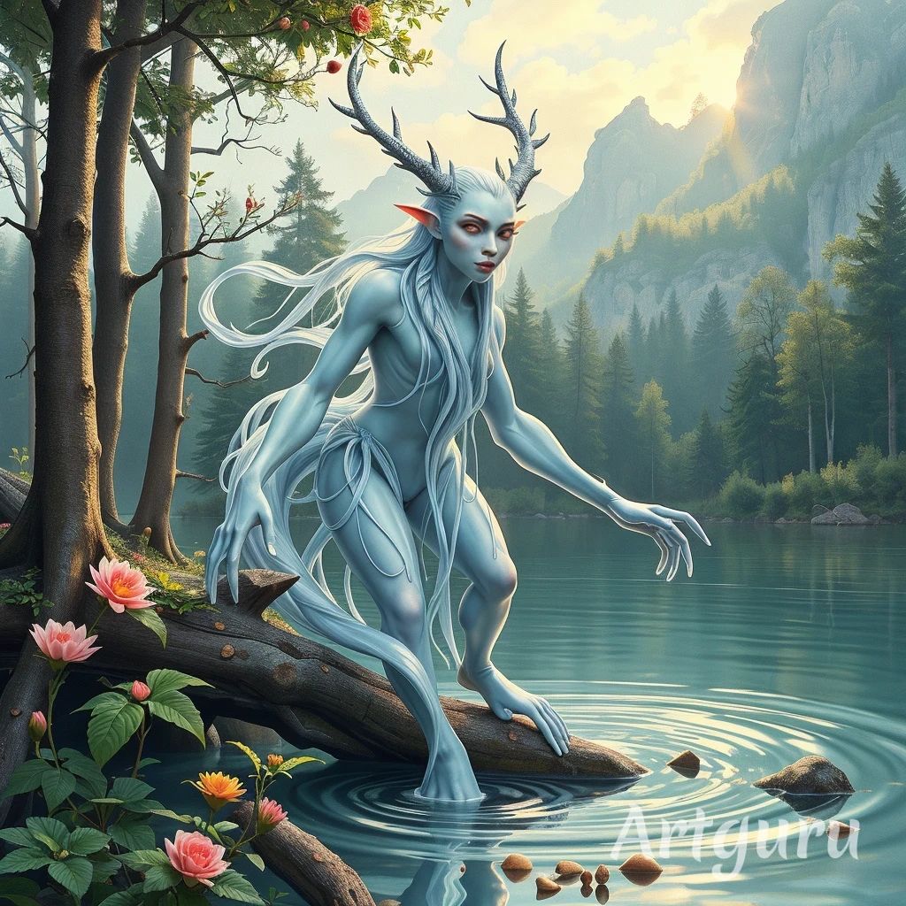 «Изображение к посту “Бестиарий: Моренус — дух лесных озёр ”»