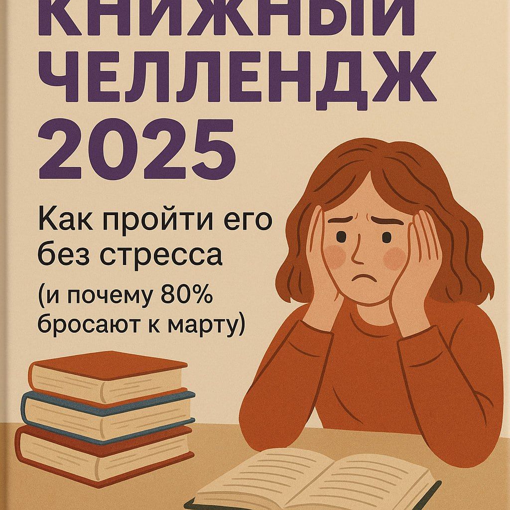 «Изображение к посту “Книжный челлендж 2025: Как Пройти Его Без Стресса (И Почему 80% Бросают к Марту)”»