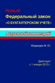 Медведев М.Ю. читать онлайн Новый Федеральный закон О бухгалтерском учете. Постатейные комментарии