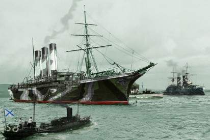 Альтернативная история русско-японской 1904-1905,РЯВ, вспомогательный крейсер "Рион", ослепляющий камуфляж