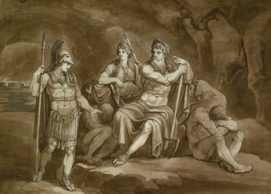 Геракл в пещере Аида пытается спасти пленников